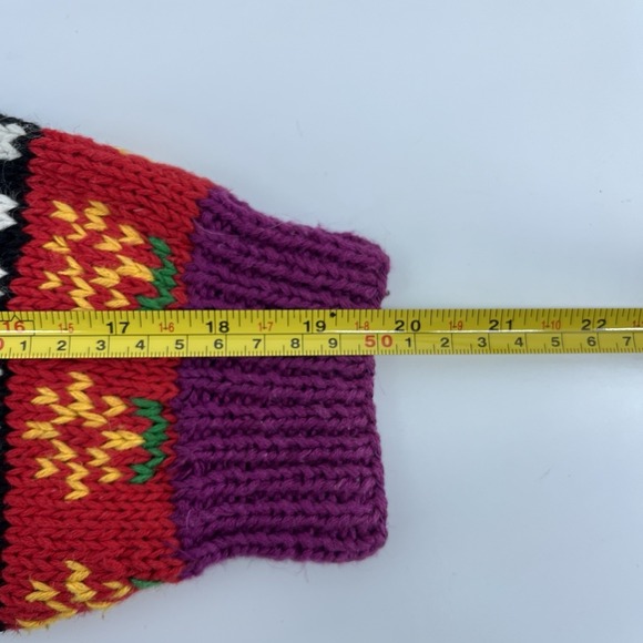 Vintage L.L.Bean Sweater Womens Med Multicolor Cardigan Ramie Cotton Fruit 90s - Picture 6 of 7